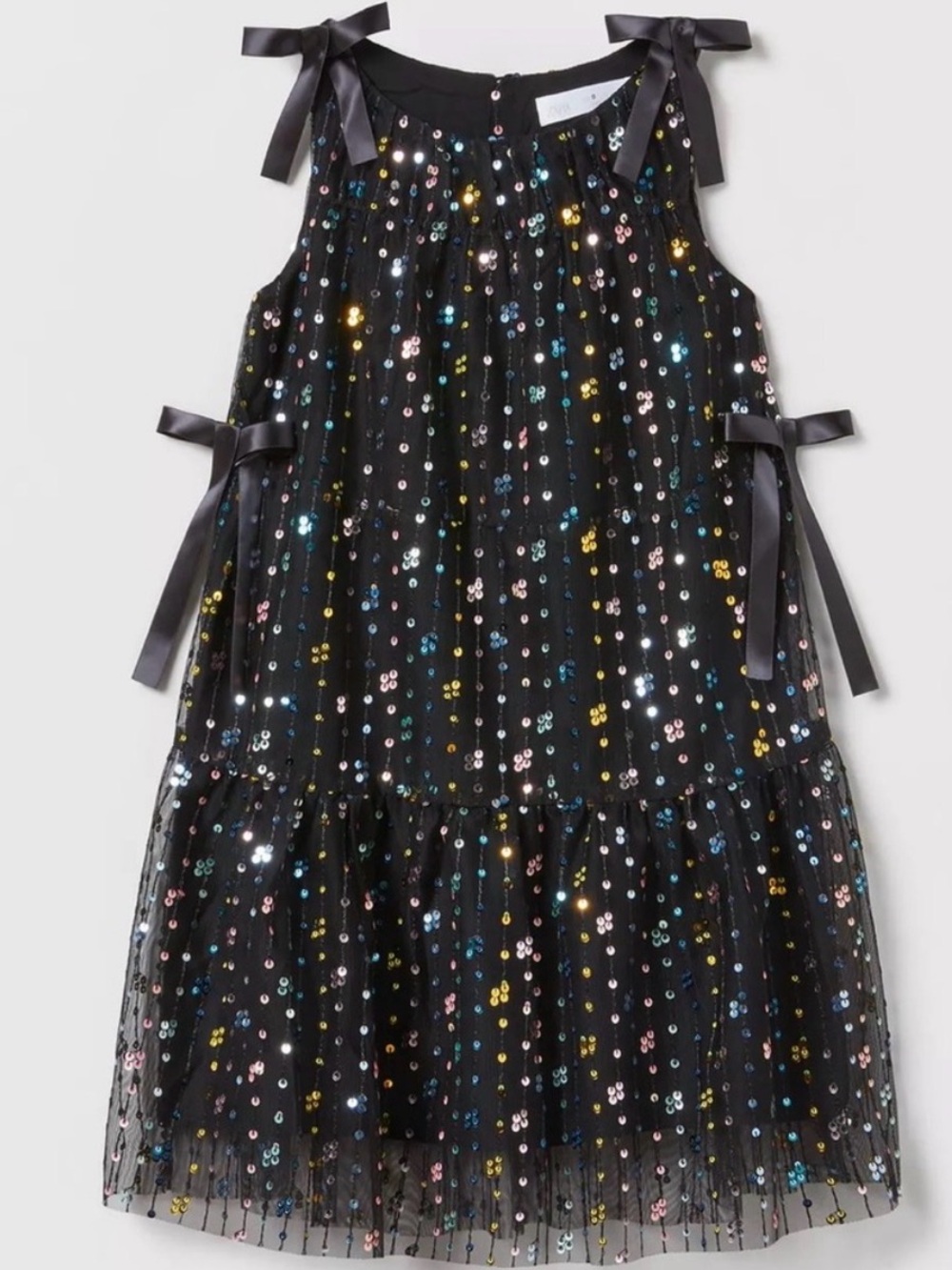 Zara Sequin Bow Dress NWT Size 13